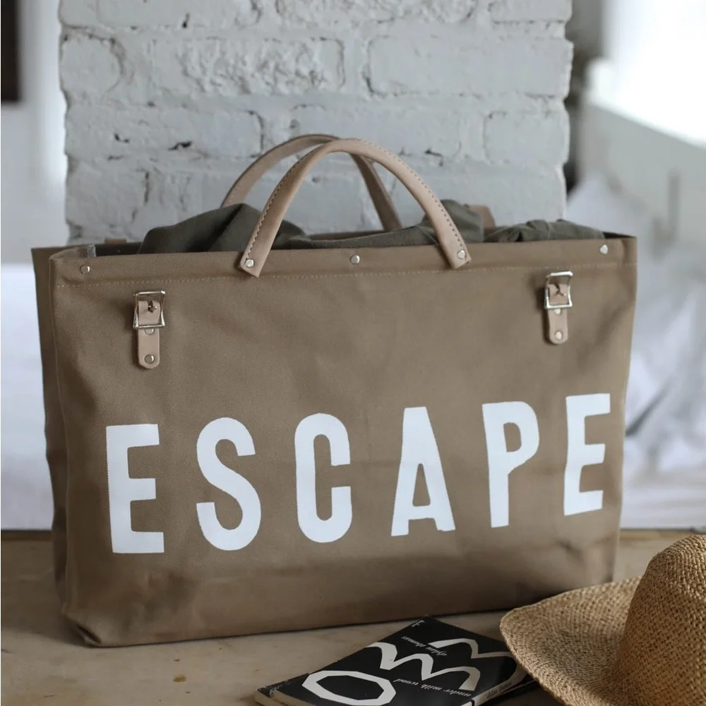 Forestbound ESCAPE Canvas Utility Bag In Khaki